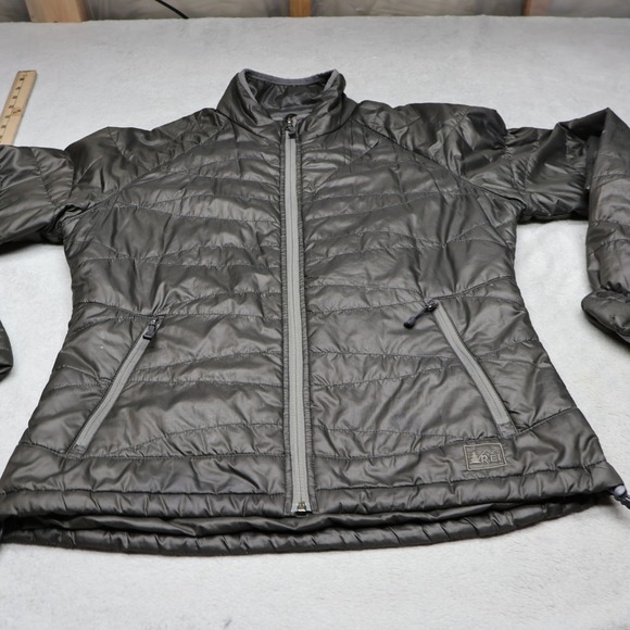 REI Jackets & Blazers - REI Jacket Womens Medium Black Insulated Full Zip Light Pack Quilted Puffer Snow